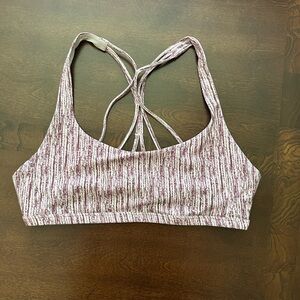 Women's Strappy Sports Bra - Heathered Mauve